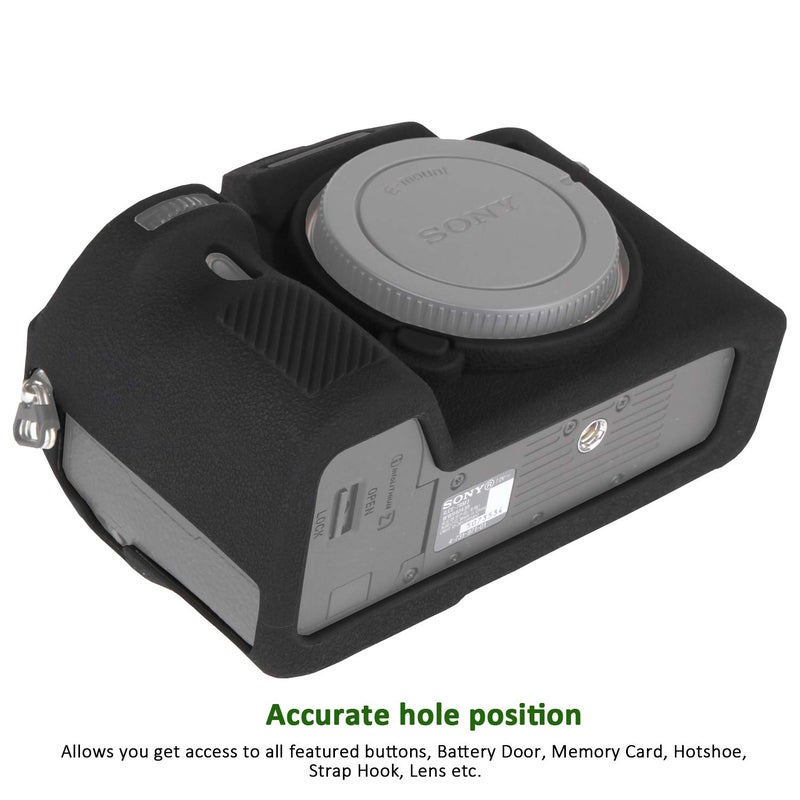 Easy Hood Camera Case for Sony Alpha a7III a7 III a7R III a7RIII ILCE-7RM3 a73 a7R3 a7R Mark III Soft Silicone Rubber Protective Body Housing Case Skin Camera Protector Cover (Black) - Image 5